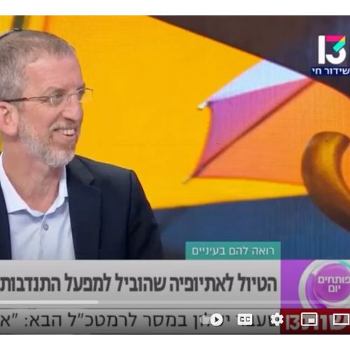 screenshot of morris hartstein on israeli morning show